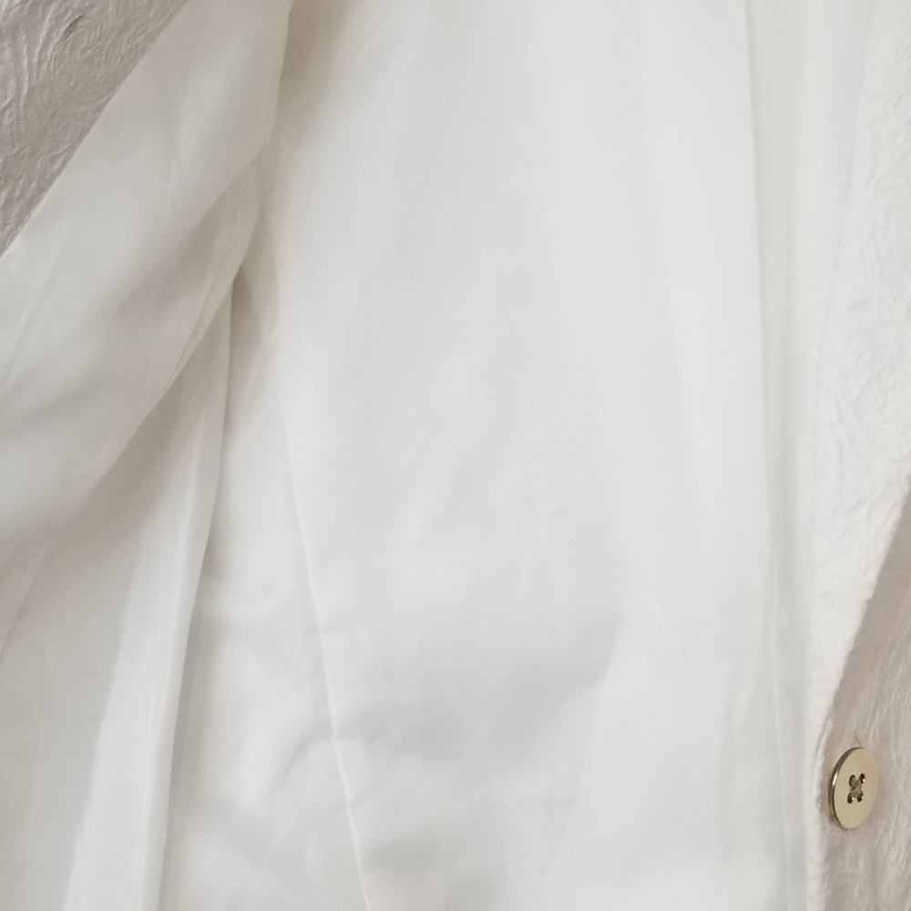 Apt. 9 White Single-Button Textured Blazer - Picture 9 of 16